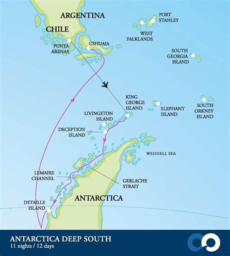 antarctica cruise map